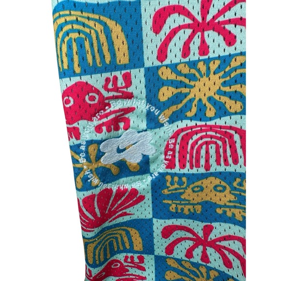 Nike Shirt Mens Dri-Fit Hawaiian Resort Camp Mesh Button Up M Medium Jersey P - Picture 3 of 7